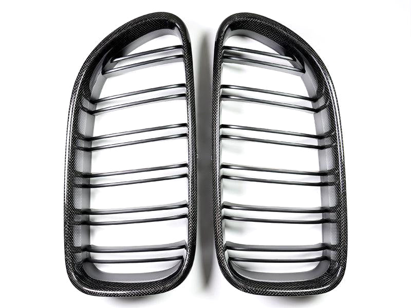 AutoTecknic Dual-Slats Carbon Fiber Front Grille Set - F06 Gran Coupe / F12 Coupe / F13 Cabrio | 6 Series & M6-Exterior-Silicon Valley Bimmer