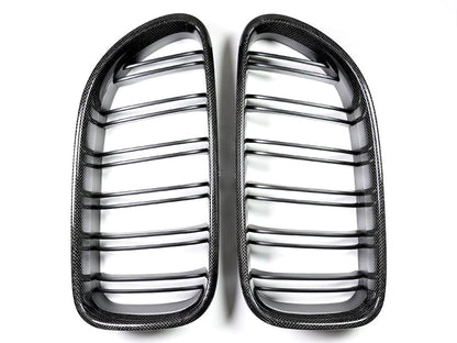 AutoTecknic Dual-Slats Carbon Fiber Front Grille Set - F06 Gran Coupe / F12 Coupe / F13 Cabrio | 6 Series & M6-Exterior-Silicon Valley Bimmer