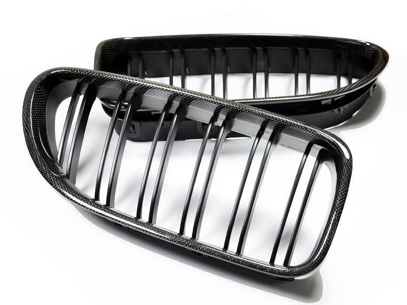 AutoTecknic Dual-Slats Carbon Fiber Front Grille Set - F06 Gran Coupe / F12 Coupe / F13 Cabrio | 6 Series & M6-Exterior-Silicon Valley Bimmer