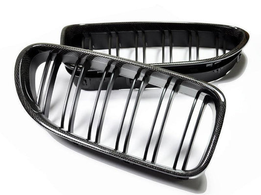 AutoTecknic Dual-Slats Carbon Fiber Front Grille Set - F06 Gran Coupe / F12 Coupe / F13 Cabrio | 6 Series & M6-Exterior-Silicon Valley Bimmer