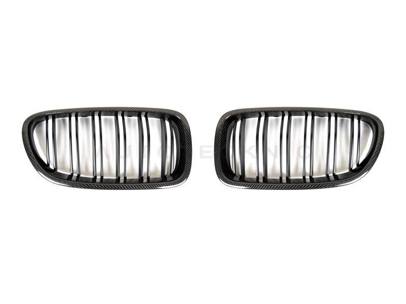 AutoTecknic Dual-Slats Carbon Fiber Front Grille Set - F10 5-Series | M5-Exterior-Silicon Valley Bimmer