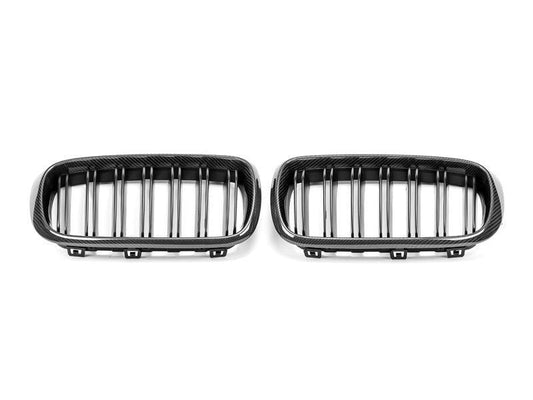 AutoTecknic Dual-Slats Carbon Fiber Front Grille Set - F15 X5 | F85 X5M & F16 X6 | F86 X6M-Exterior-Silicon Valley Bimmer