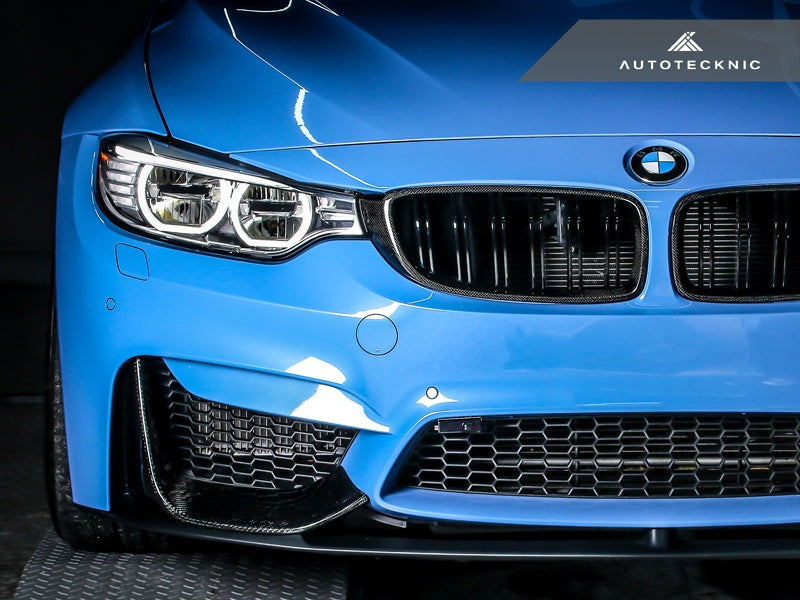 AutoTecknic Dual-Slats Carbon Fiber Front Grille Set - F32/ F36 4-Series | F80 M3 | F82 M4-Exterior-Silicon Valley Bimmer