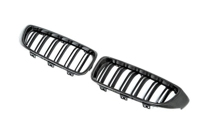 AutoTecknic Dual-Slats Carbon Fiber Front Grille Set - F32/ F36 4-Series | F80 M3 | F82 M4-Exterior-Silicon Valley Bimmer