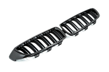 AutoTecknic Dual-Slats Carbon Fiber Front Grille Set - F32/ F36 4-Series | F80 M3 | F82 M4-Exterior-Silicon Valley Bimmer