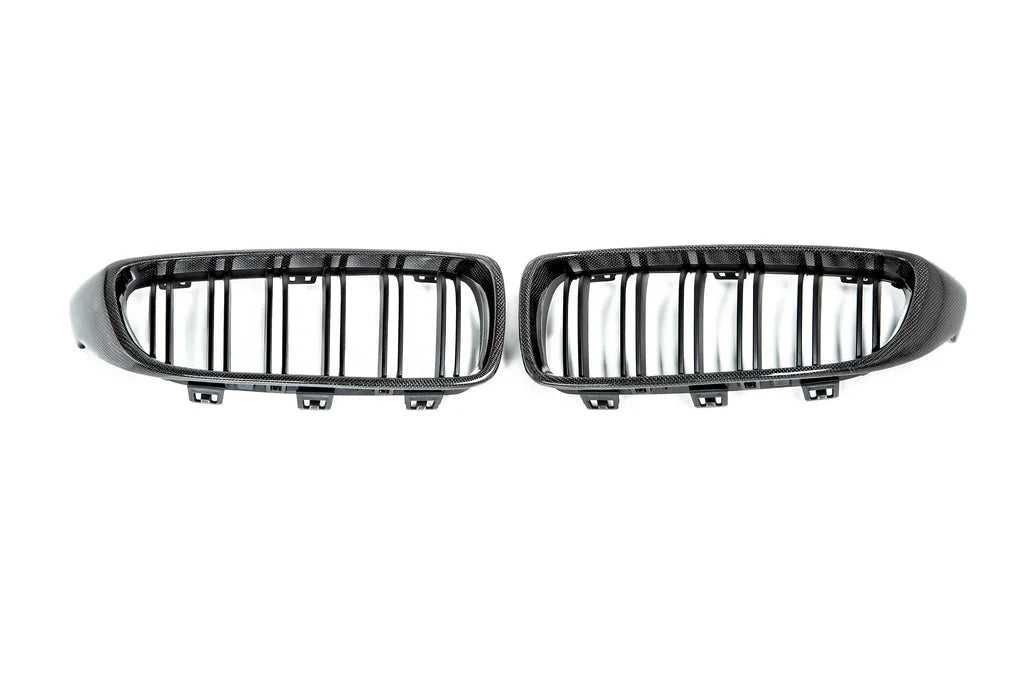 AutoTecknic Dual-Slats Carbon Fiber Front Grille Set - F32/ F36 4-Series | F80 M3 | F82 M4-Exterior-Silicon Valley Bimmer