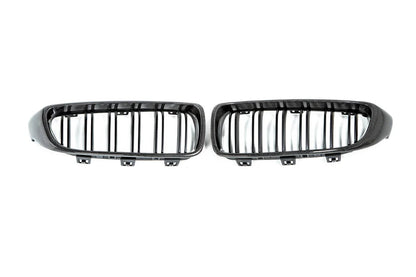 AutoTecknic Dual-Slats Carbon Fiber Front Grille Set - F32/ F36 4-Series | F80 M3 | F82 M4-Exterior-Silicon Valley Bimmer