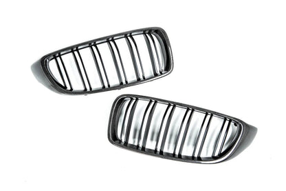 AutoTecknic Dual-Slats Carbon Fiber Front Grille Set - F32/ F36 4-Series | F80 M3 | F82 M4-Exterior-Silicon Valley Bimmer