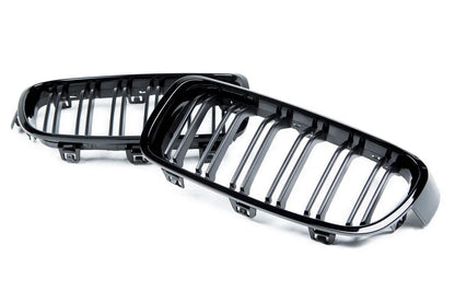 AutoTecknic Dual-Slats Carbon Front Grille Set - F30 3-Series Sedan | F31 3-Series Wagon-Exterior-Silicon Valley Bimmer