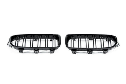 AutoTecknic Dual-Slats Carbon Front Grille Set - F30 3-Series Sedan | F31 3-Series Wagon-Exterior-Silicon Valley Bimmer
