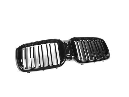 AutoTecknic Dual-Slats Gloss Black Front Grille - G01 X3 | G02 X4 LCI-Exterior-Silicon Valley Bimmer