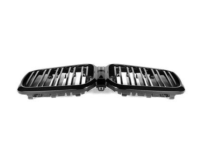 AutoTecknic Dual-Slats Gloss Black Front Grille - G01 X3 | G02 X4 LCI-Exterior-Silicon Valley Bimmer