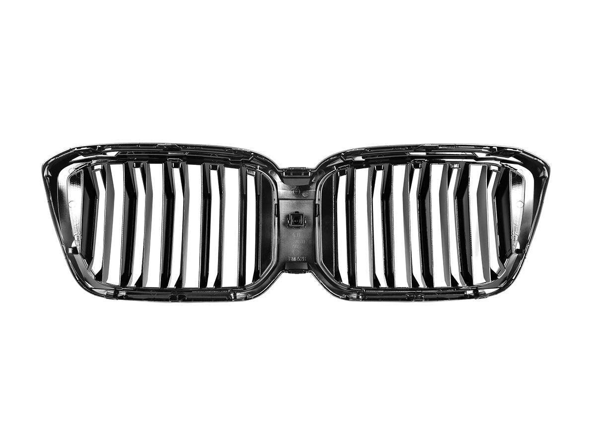 AutoTecknic Dual-Slats Gloss Black Front Grille - G01 X3 | G02 X4 LCI-Exterior-Silicon Valley Bimmer