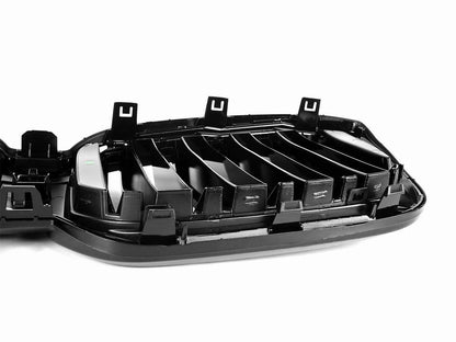AutoTecknic Dual-Slats Gloss Black Front Grille - G01 X3 | G02 X4 LCI-Exterior-Silicon Valley Bimmer