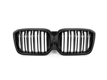 AutoTecknic Dual-Slats Gloss Black Front Grille - G01 X3 | G02 X4 LCI-Exterior-Silicon Valley Bimmer