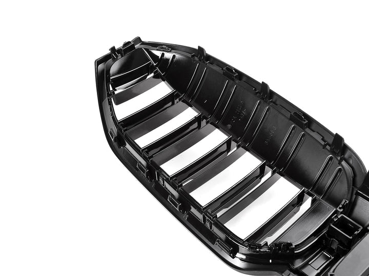 AutoTecknic Dual-Slats Gloss Black Front Grille - G20 3-Series LCI-Exterior-Silicon Valley Bimmer