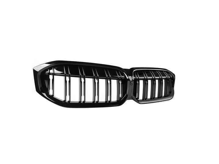 AutoTecknic Dual-Slats Gloss Black Front Grille - G20 3-Series LCI-Exterior-Silicon Valley Bimmer