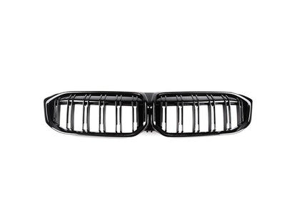 AutoTecknic Dual-Slats Gloss Black Front Grille - G20 3-Series LCI-Exterior-Silicon Valley Bimmer