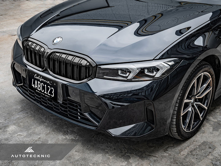 AutoTecknic Dual-Slats Gloss Black Front Grille - G20 3-Series LCI-Exterior-Silicon Valley Bimmer