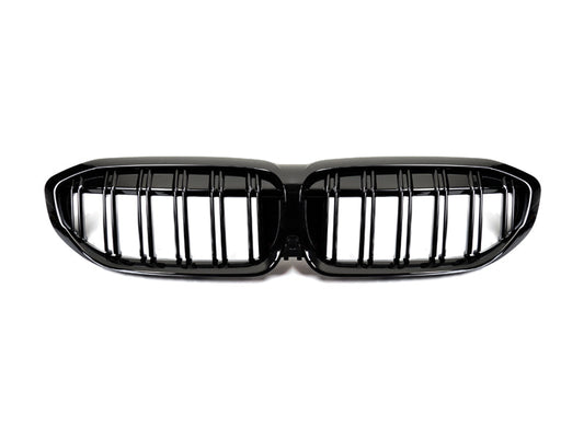 AutoTecknic Dual-Slats Gloss Black Front Grille - G20 3-Series Pre-LCI-Exterior-Silicon Valley Bimmer
