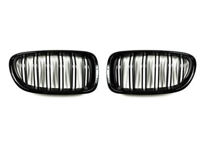 AutoTecknic Dual-Slats Gloss Black Front Grille Set - F10 5-Series | M5-Exterior-Silicon Valley Bimmer