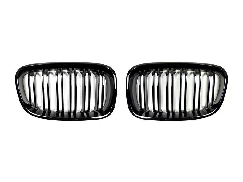 AutoTecknic Dual-Slats Gloss Black Front Grille Set - F20 1-Series-Exterior-Silicon Valley Bimmer