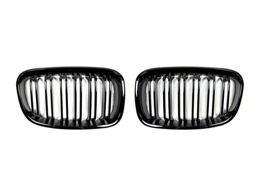 AutoTecknic Dual-Slats Gloss Black Front Grille Set - F20 1-Series-Exterior-Silicon Valley Bimmer