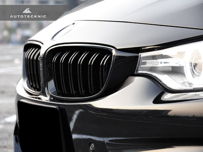 AutoTecknic Dual-Slats Gloss Black Front Grille Set - F32/ F36 4-Series | F80 M3 | F82 M4-Exterior-Silicon Valley Bimmer