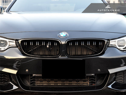 AutoTecknic Dual-Slats Gloss Black Front Grille Set - F32/ F36 4-Series | F80 M3 | F82 M4-Exterior-Silicon Valley Bimmer