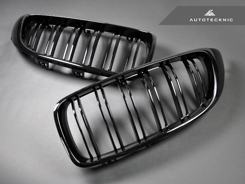 AutoTecknic Dual-Slats Gloss Black Front Grille Set - F32/ F36 4-Series | F80 M3 | F82 M4-Exterior-Silicon Valley Bimmer