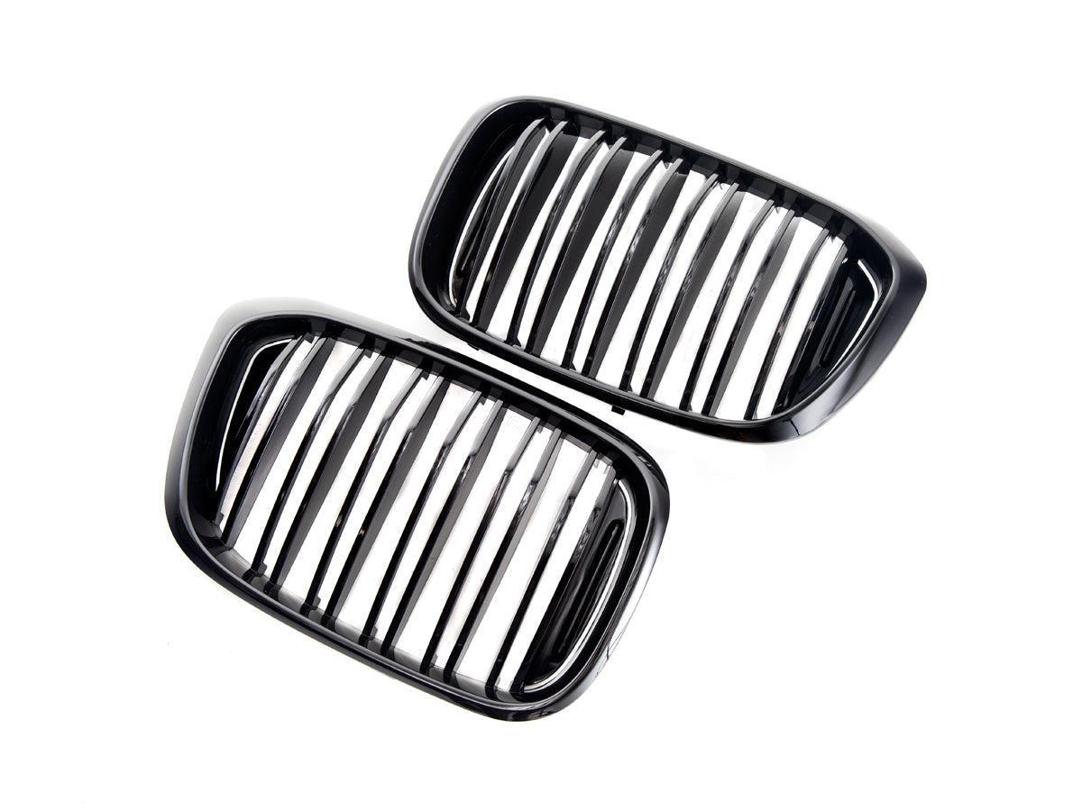 AutoTecknic Dual-Slats Gloss Black Front Grille Set - G01 X3 | G02 X4 Pre-LCI-Exterior-Silicon Valley Bimmer