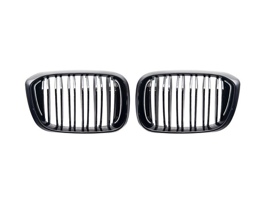 AutoTecknic Dual-Slats Gloss Black Front Grille Set - G01 X3 | G02 X4 Pre-LCI-Exterior-Silicon Valley Bimmer