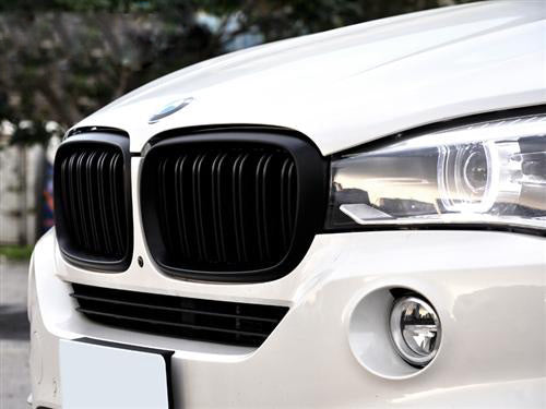 AutoTecknic Dual-Slats Stealth Black Front Grille Set - F15 X5 | F85 X5M & F16 X6 | F86 X6M-Silicon Valley Bimmer