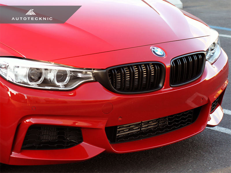 AutoTecknic Dual-Slats Stealth Black Front Grille Set - F32/ F36 4-Series | F80 M3 | F82 M4-Exterior-Silicon Valley Bimmer