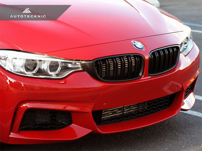 AutoTecknic Dual-Slats Stealth Black Front Grille Set - F32/ F36 4-Series | F80 M3 | F82 M4-Exterior-Silicon Valley Bimmer