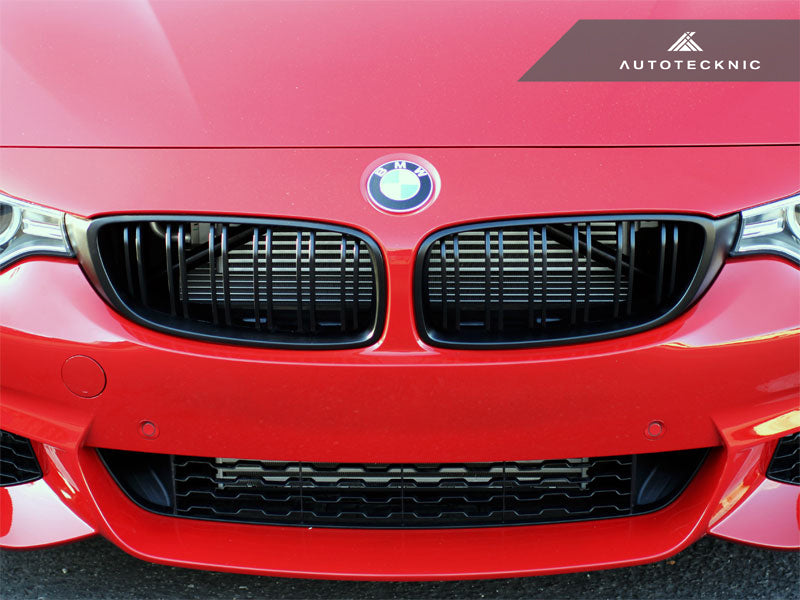 AutoTecknic Dual-Slats Stealth Black Front Grille Set - F32/ F36 4-Series | F80 M3 | F82 M4-Exterior-Silicon Valley Bimmer