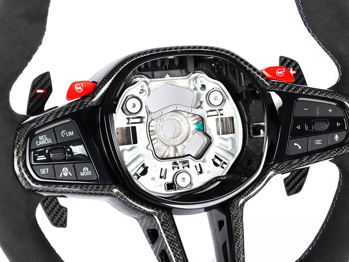 AutoTecknic G8X LCI Alcantara Steering Wheel - G8X M2/ M3/ M4-Interior-Silicon Valley Bimmer