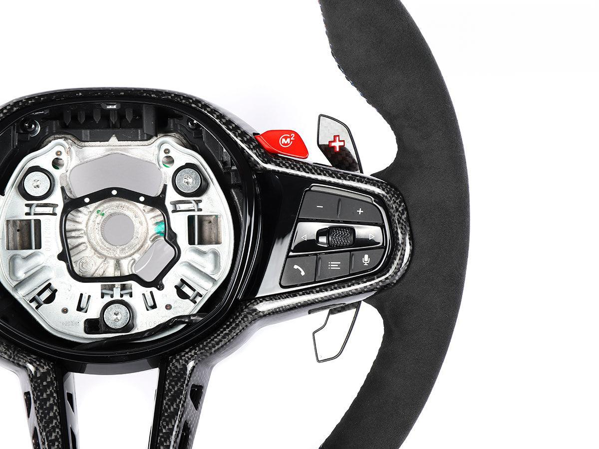 AutoTecknic G8X LCI Alcantara Steering Wheel - G8X M2/ M3/ M4-Interior-Silicon Valley Bimmer