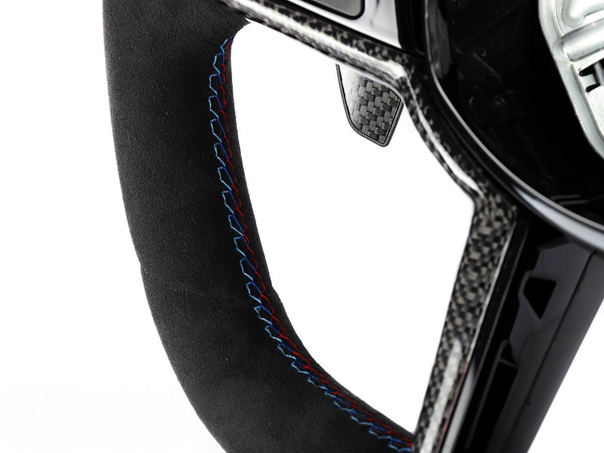 AutoTecknic G8X LCI Alcantara Steering Wheel - G8X M2/ M3/ M4-Interior-Silicon Valley Bimmer