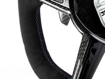 AutoTecknic G8X LCI Alcantara Steering Wheel - G8X M2/ M3/ M4-Interior-Silicon Valley Bimmer