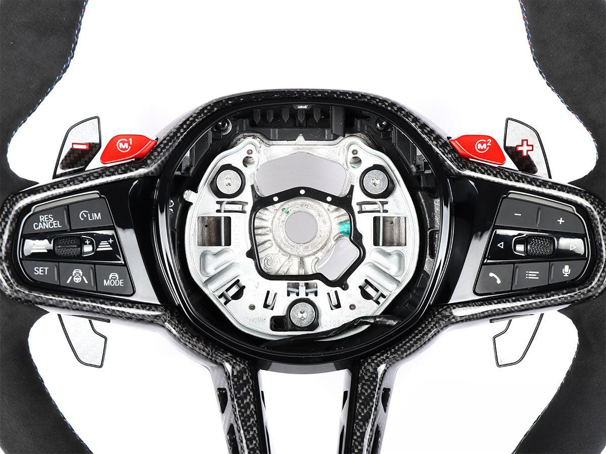 AutoTecknic G8X LCI Alcantara Steering Wheel - G8X M2/ M3/ M4-Interior-Silicon Valley Bimmer