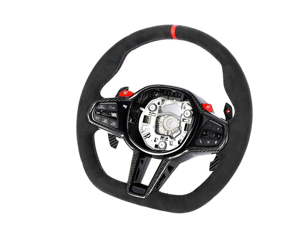 AutoTecknic G8X LCI Alcantara Steering Wheel - G8X M2/ M3/ M4-Interior-Silicon Valley Bimmer