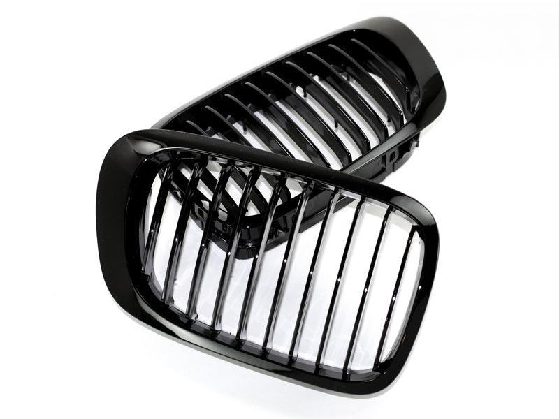 AutoTecknic Gloss Black Front Grille Set - E46 3-Series Coupe Pre-Facelift | M3-Exterior-Silicon Valley Bimmer