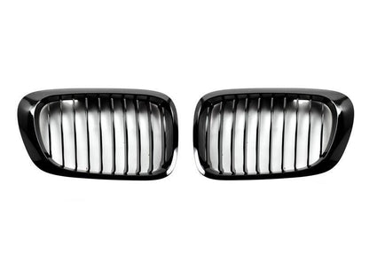 AutoTecknic Gloss Black Front Grille Set - E46 3-Series Coupe Pre-Facelift | M3-Exterior-Silicon Valley Bimmer