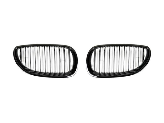 AutoTecknic Gloss Black Front Grille Set - E60 5-Series | M5-Exterior-Silicon Valley Bimmer