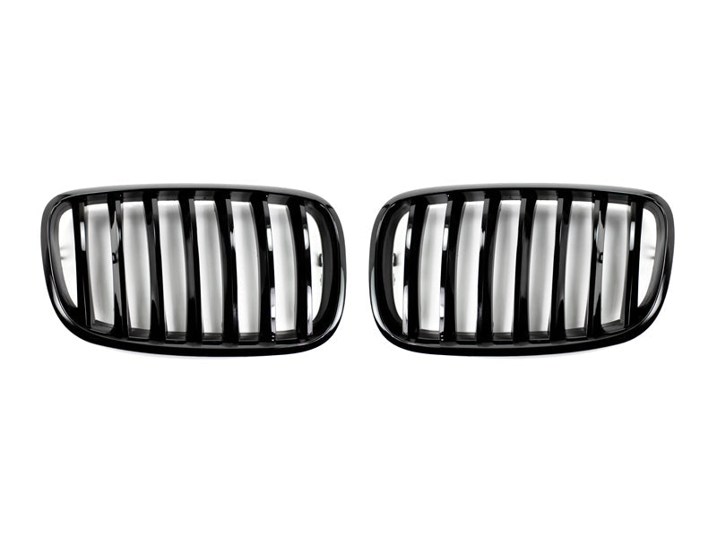 AutoTecknic Gloss Black Front Grille Set - E70 X5 / X5M | E71 X6 / X6M-Exterior-Silicon Valley Bimmer