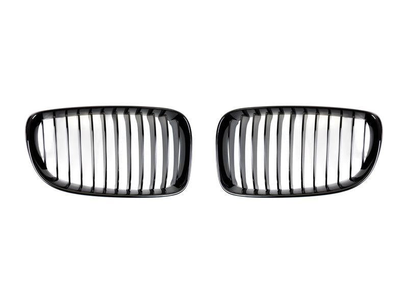 AutoTecknic Gloss Black Front Grille Set - E82 1-Series & 1M-Exterior-Silicon Valley Bimmer