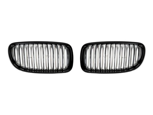 AutoTecknic Gloss Black Front Grille Set - E90/ E91 3-Series LCI-Exterior-Silicon Valley Bimmer