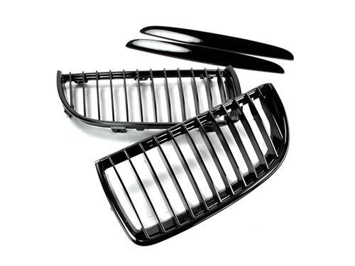 AutoTecknic Gloss Black Front Grille Set - E90 Sedan/ E91 Wagon | 3 Series-Exterior-Silicon Valley Bimmer