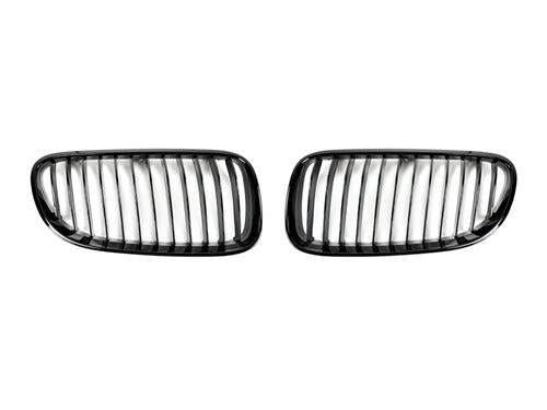 AutoTecknic Gloss Black Front Grille Set - E92 Coupe/ E93 Cabrio | 3-Series LCI-Exterior-Silicon Valley Bimmer